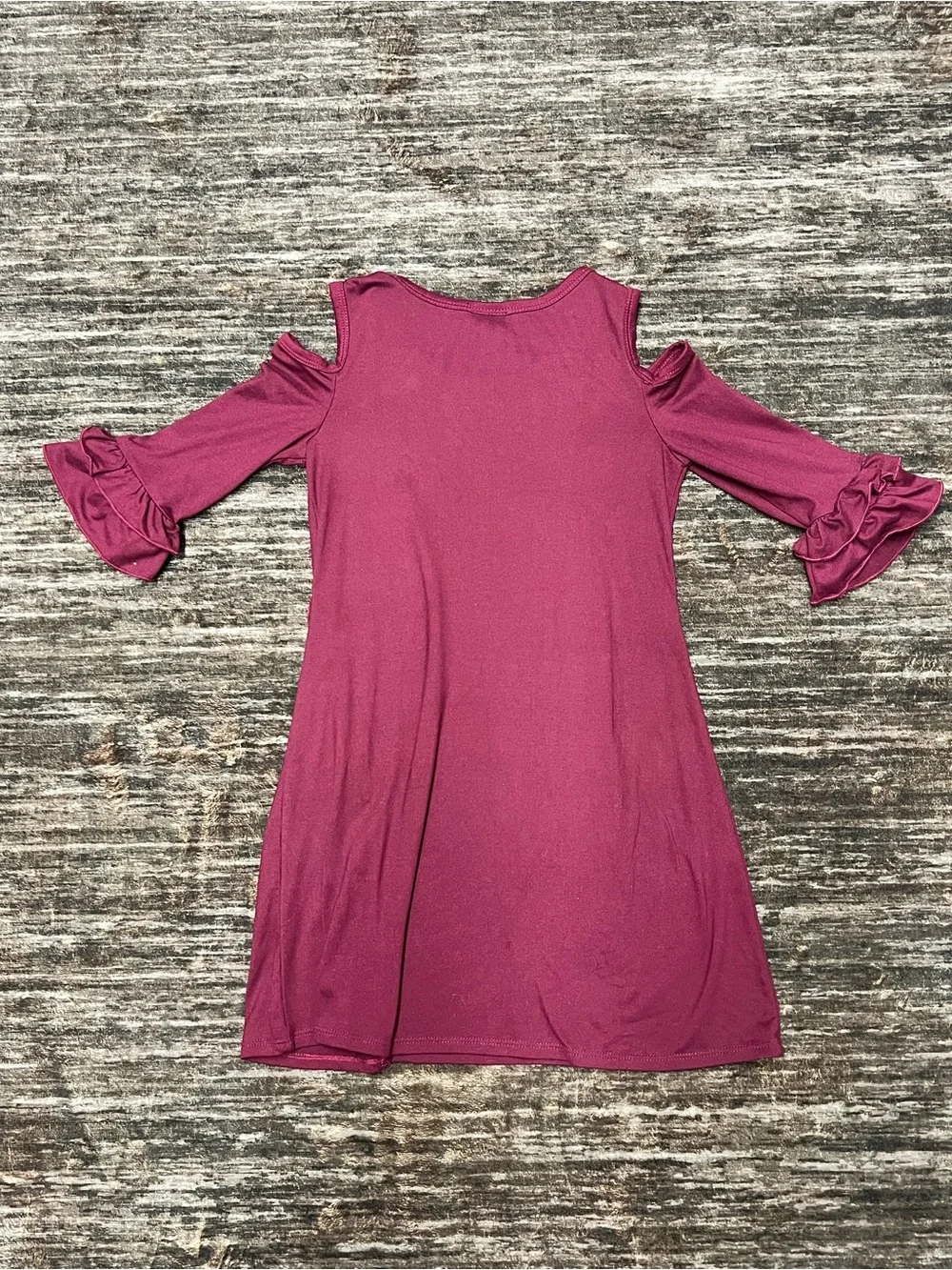 Girls' Cold-Shoulder Ruffle Dress - Picture 3 of 5